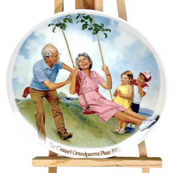 Vintage Csatari Grandparent Plate 1983 Limited Edition The Swinger Collective - Picture 6 of 14